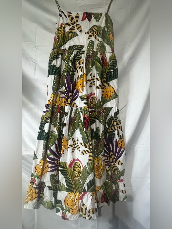 FARM Rio Dresses & Skirts - White Tropical Farm Rio Tiered Maxi dress with pockets vacation cotton natural